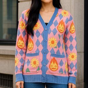 Studio Ghibli Howl's Moving Castle Cardigan Sweater XS Funky Pop Culture 2004
